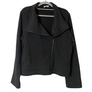 Dark Grey Eileen Fisher Women's Wool Blend Motorcycle Jacket, Size M(no‎ tag)